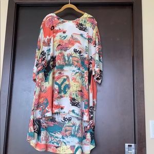 High low t-shirt blouse 2X
